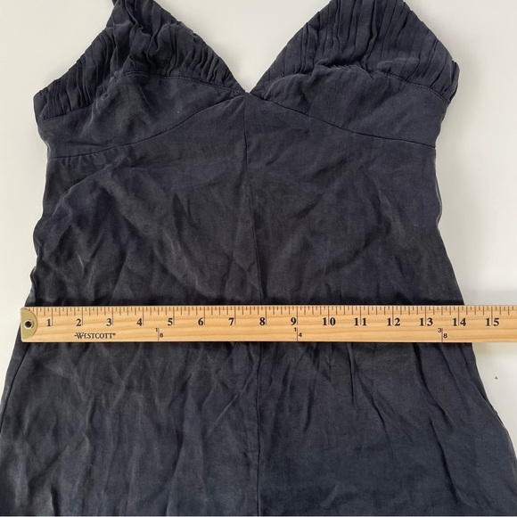 ZARA Women's Black Lyocell Tencel Drapey Pleated Romper Shoulder Straps Size XS - Picture 10 of 11